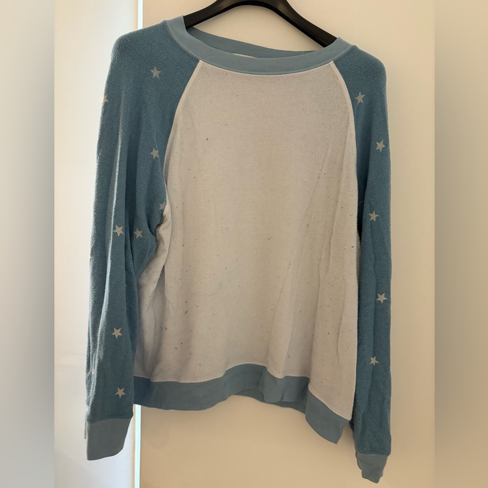 Wildfox Blue and Cream Star Sweater